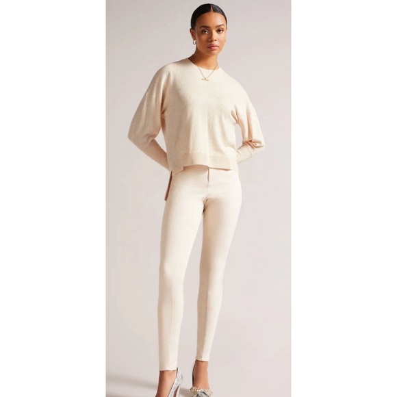 Ted Baker Krystna CottonBalloon Sleeve Knit Top Crew Neck Sweater | Size 1 - Picture 3 of 10